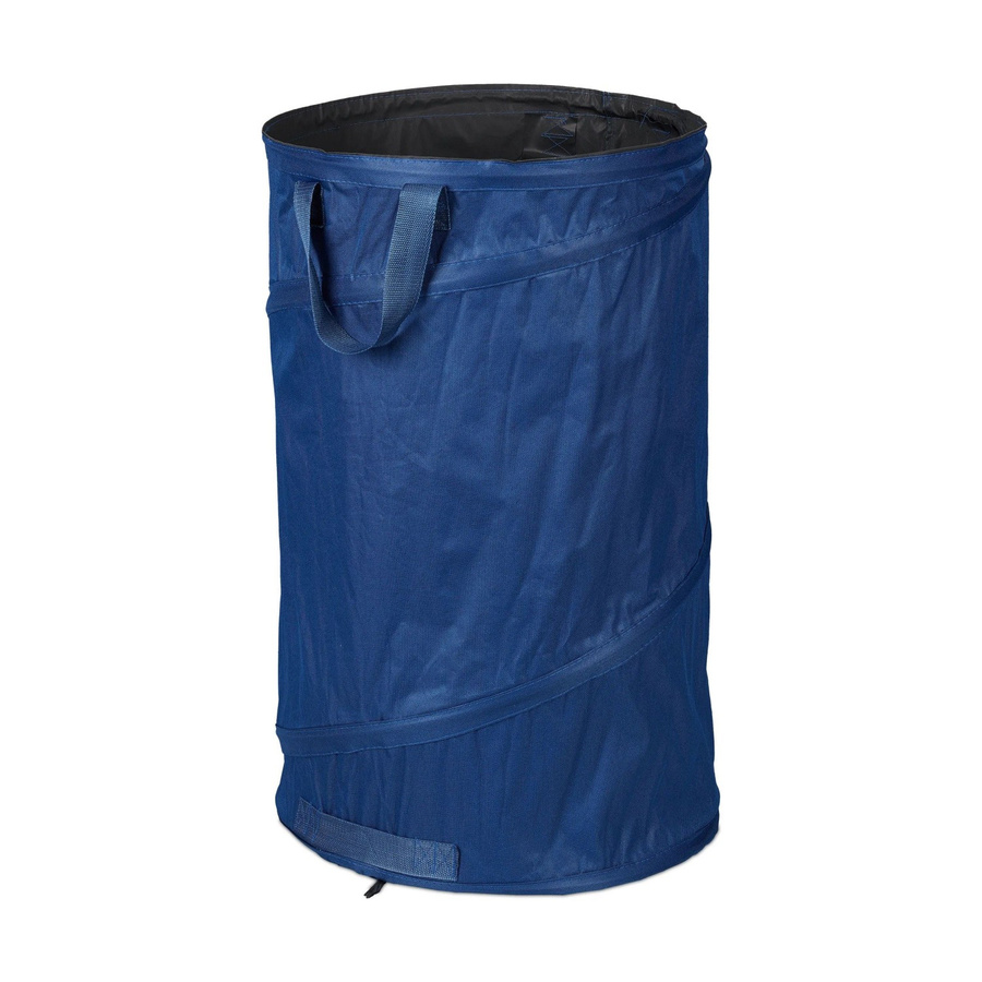 Relaxdays Laubsäcke 2er Set aus Polyester in Blau, wasserdicht und UV-beständig, Volumen: 120 l, Höhe: 72 cm, Breite: 45 cm - Bild 2