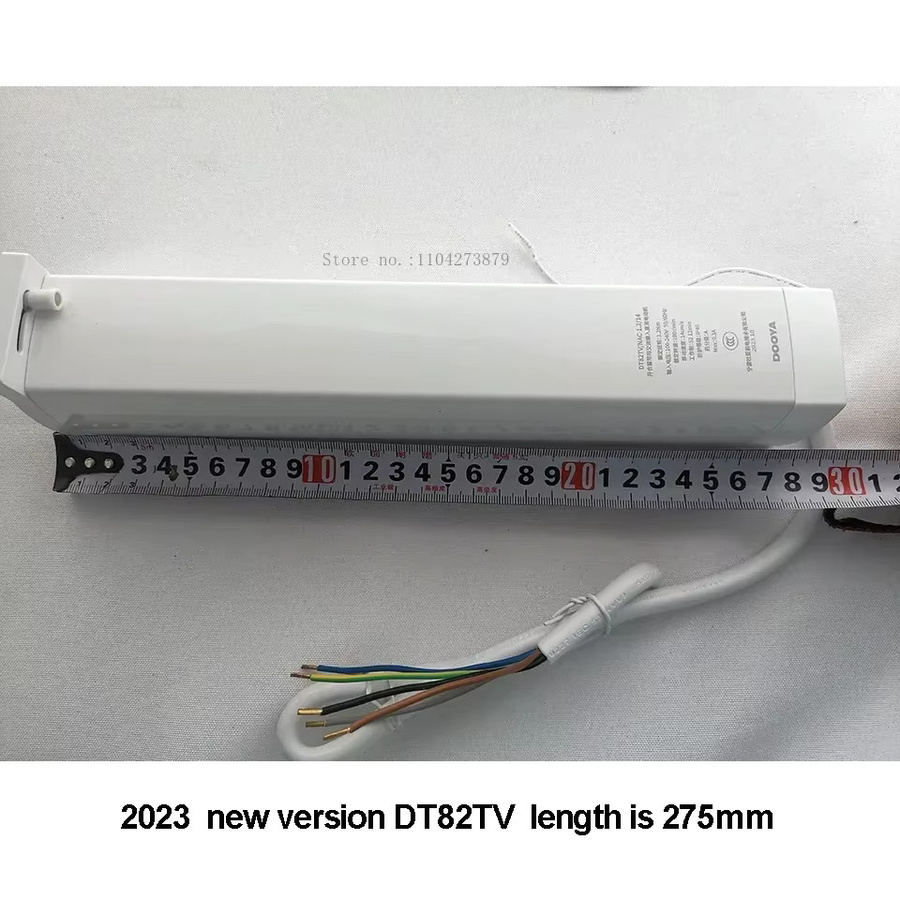 Dooya Smart Elektrischer Vorhangmotor DT82TV 5-Draht RS485/Trockenkontakt/RF433 Steuerung mit maßgefertigtem Vorhangschienen-Set und Zierleiste in Weiß - Bild 3