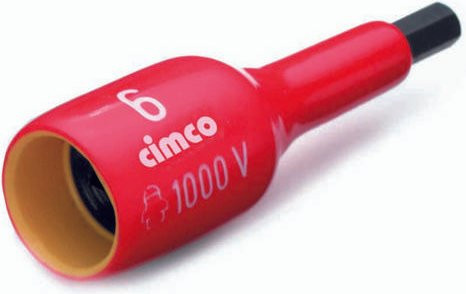 Cimco Steckschlüssel-Maschinenaufnahme 112561, Antrieb 3/8 Zoll, 5 mm, Farbe Rot, Länge: 65 mm - Bild 1