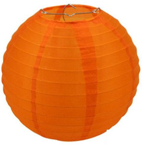 Wasserdichte Gartenlaterne von yuyongzhi aus Seidenstoff in Orange, Durchmesser: 25,4 cm - Bild 1