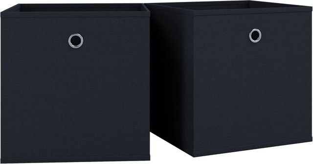 VCM Aufbewahrungsbox Boxas aus Stoff in Schwarz, faltbar, B/T/H: 28,0 x 27,0 x 27,0 cm - Bild 1