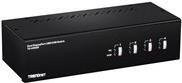 TRENDnet TK 440DP KVM-Audio-USB-Switch mit DisplayPort und USB-A für 4 Geräte in Schwarz mit 4K UHD Unterstützung - Bild 1