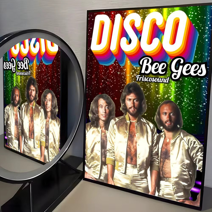 Selbstklebendes B-bee gees Band-Poster in Retro-Optik, wasserfeste HD-Kunst Wanddekoration, Mehrfarbig, Rechteckig - Bild 6