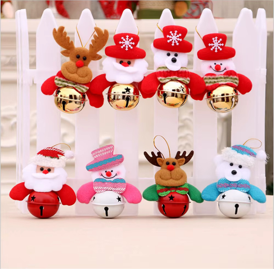 Chouchouter Weihnachtsbaum Anhänger aus Filz mit Glocke und Puppen-Motiven in Multicolor - Bild 2