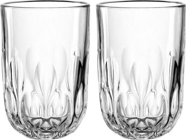 Leonardo Latte Macchiato Gläser Gocce Set, transparent, 2er Set, 390 ml pro Glas - Bild 1