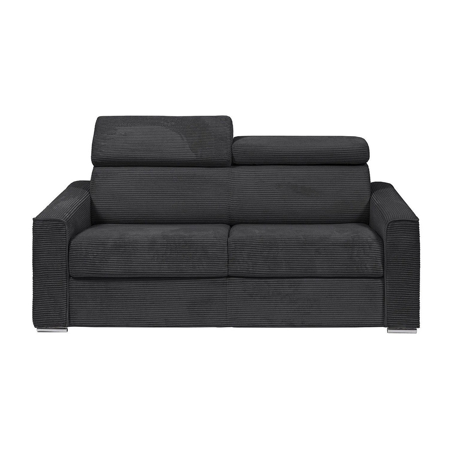 Vente-unique Schlafsofa Vizir in Grau mit Polsterung für das Wohnzimmer - Bild 2