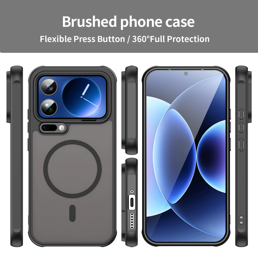 Magnetische Handyhülle für Xiaomi 15 Ultra und Xiaomi 17 Pro Max mit buntem Design in Schwarz mattiert - Bild 2