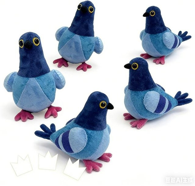 Blaue Taube Stofftier, Plüsch / Textil, 17cm, ab 14 Jahre - Bild 1
