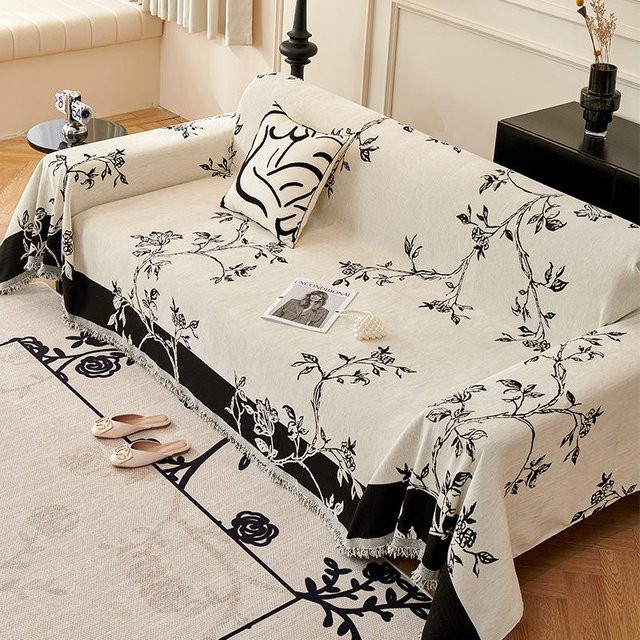 Huajian Universal Sofabezug aus Chenille für alle Jahreszeiten, einteilig, B/B: 180 x 130 cm - Bild 1