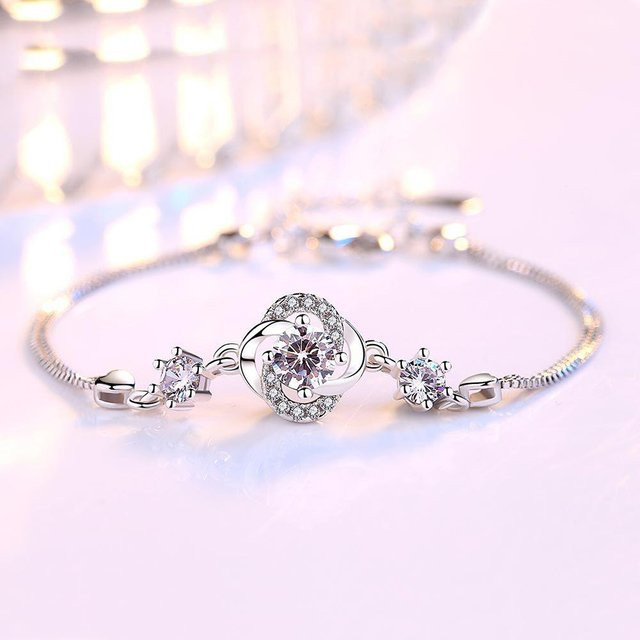 Lucky Star Jewelry Armband, Silber, Zirkonia, Damen, Vierblättriges Kleeblatt - Bild 1