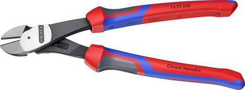 Knipex Kraft-Seitenschneider 74 22 250 mit Comfort-Griffen in Schwarz und Rot - Bild 1