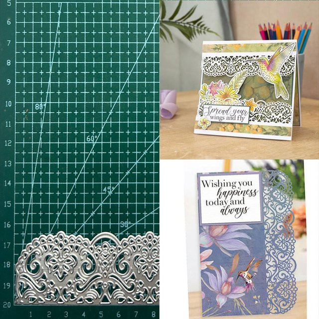 Metall Schneideschablone für Scrapbooking und Bastelarbeiten in Silber - Bild 1