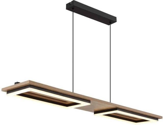 GLOBO Pendelleuchte LED in Dunkelbraun und Schwarz aus Metall und Kunststoff, B: 18 cm, H: 120 cm, T: 90 cm - Bild 1