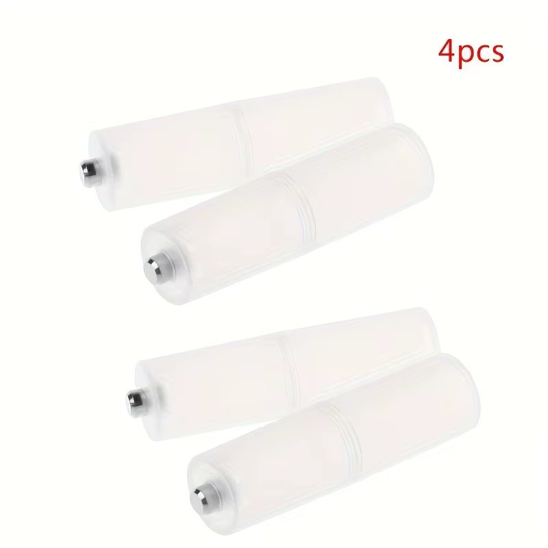 4 Stück Batteriekonverter-Adapter von AAA R03 auf AA LR6 in Transparent - Bild 3