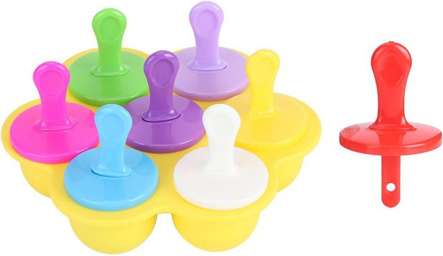 Wiederverwendbare Silikon Eisformen von CosyHome in Gelb für die DIY-Herstellung im Haushalt - Bild 1