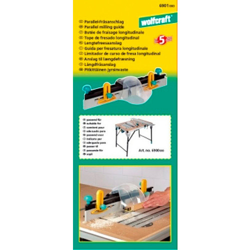Wolfcraft Parallel-Fräsanschlag aus Kunststoff mit B/T/H: 62,0 x 14,0 x 0 cm - Bild 2