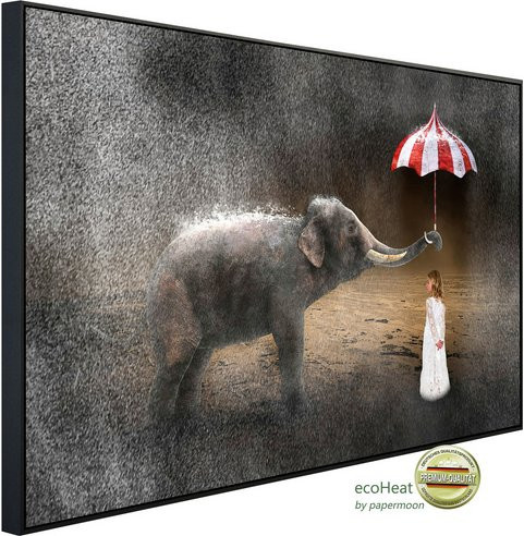 papermoon Infrarotheizung EcoHeat Abstrakte Liebe Frieden Hoffnung in Bunt mit Matt-Effekt, App-Steuerung und Überhitzungsschutz, B/H/T: 120 x 60 x 6 cm - Bild 1