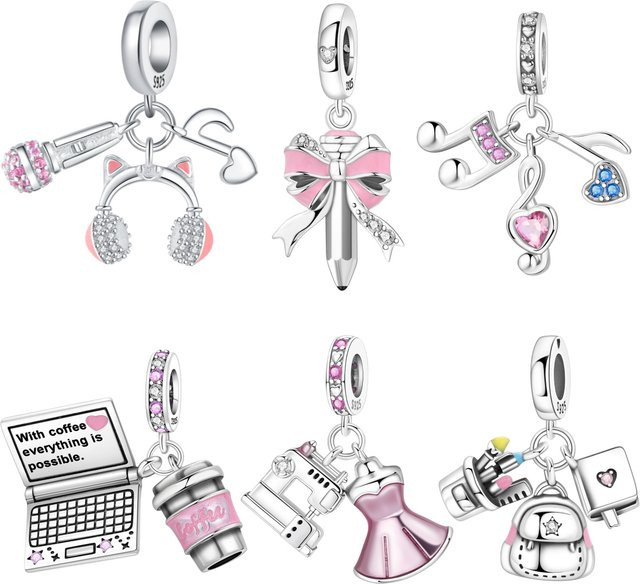 Orstarry Charm Kopfhörer Musiknote, 925 Silber, Damen - Bild 1