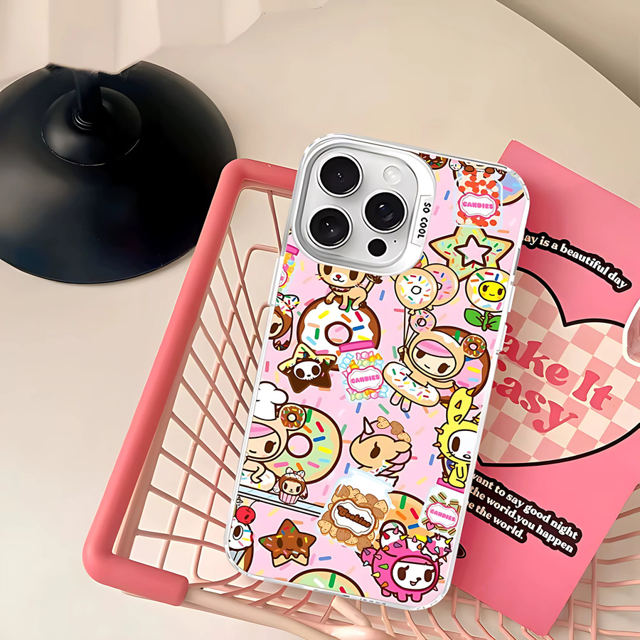 Potdemiel Japan Tokidoki Anime Handyhülle für iPhone 11 bis 17 Pro Max, Sturzsichere Matte Schutzhülle, Multicolour - Bild 5
