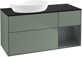V&B Waschtischunterschrank Finion mit Wandbeleuchtung, Breite: 120 cm, Farbe: Lackiert - Bild 1
