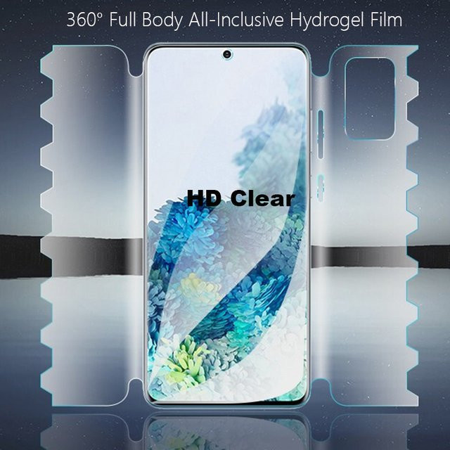 3er-Set Hydrogel Displayschutzfolie für Samsung Galaxy S25 Ultra S24 Ultra S23 Ultra S22 Ultra S21 Ultra S20 Ultra S10 sowie Note 20 Ultra, vorne und hinten, transparent - Bild 1