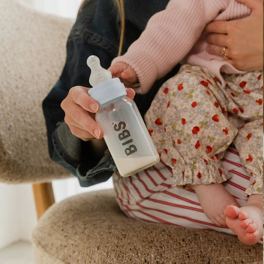 BIBS Trinksauger 2er Pack aus Silikon mit langsamem Nahrungsfluss und Anti-Colic-Ventil, transparent - Bild 3