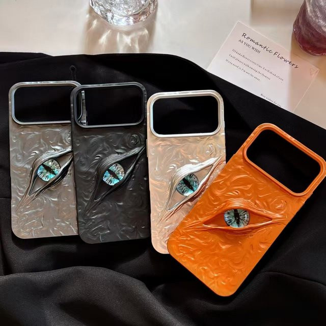 DecoPhone Personalisierte Mattierte Plissierte Handyhülle für iPhone 15 16 17 Pro Max Air 11 12 13 Plus in Orange - Bild 1