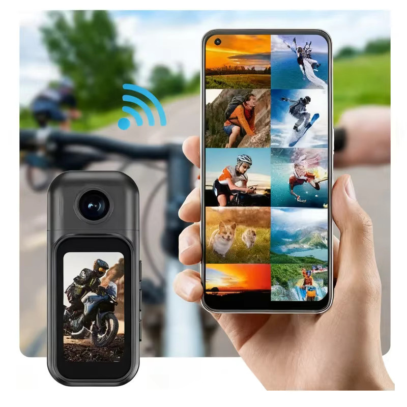 Kaysunlink POV Action Camera 1080P HD Ultra-Kompakte Mini-Sportkamera in Schwarz für Outdoor-Vlogging und Fotografie - Bild 2