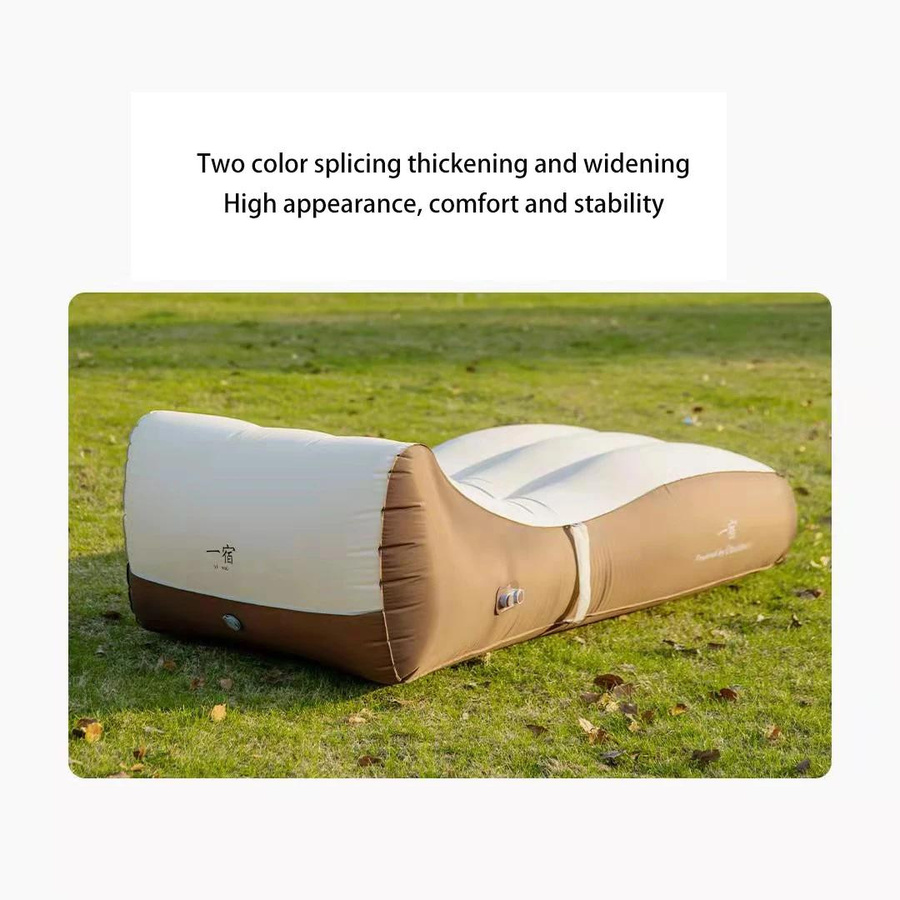 Automatisches aufblasbares Einzelbett für Camping und Mittagspause, tragbare Klappmatratze als Luftkissenbett - Bild 2