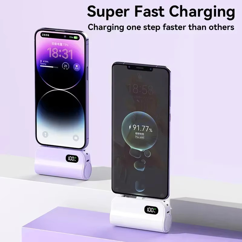 Lenovo Kapsel-Powerbank mit 50000mAh hoher Kapazität für iPhone, Samsung und Huawei in Schwarz und Multicolour - Bild 4