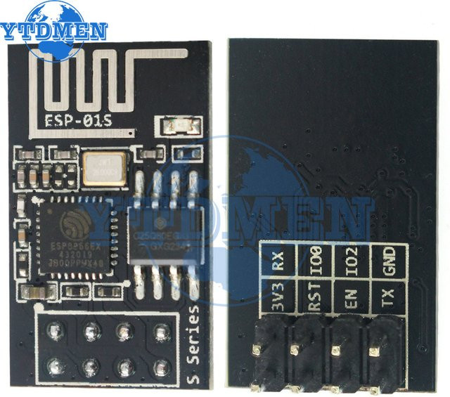 YTDMEN ESP-01S WIFI Modul ESP8266 mit geringem Stromverbrauch, 8-Pin Serial Port, Schwarz - Bild 1