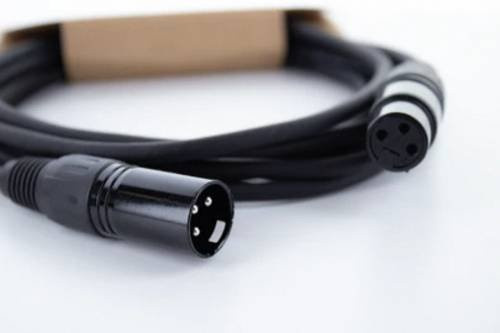 Cordial ED 5 FM XLR Verbindungskabel Schwarz 1x XLR-Buchse 3 polig zu 1x XLR-Stecker 3 polig 5m - Bild 1