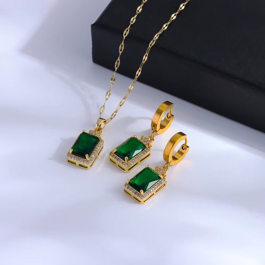 Marisa Schmuck-Set Halskette und Ohrringe, Edelstahl, Gold, Damen - Bild 2