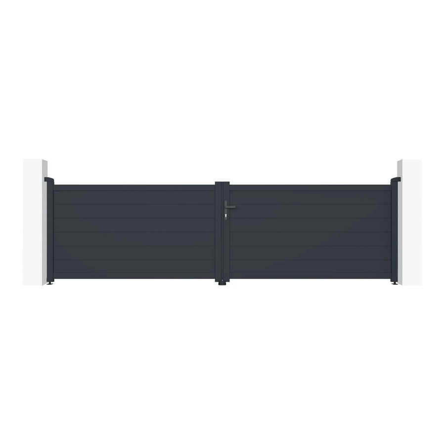 Casanoov Elektrisches Flügeltor Eiger in Anthrazit und Grau mit Drehtorantrieb Ranger B150 aus Aluminium, B: 400 cm - Bild 2