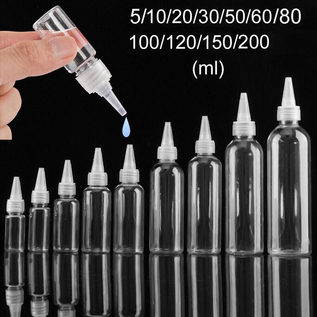 Yiran Furniture Quetschflasche mit Schraubdeckel aus Kunststoff, transparent, 20 ml - Bild 1