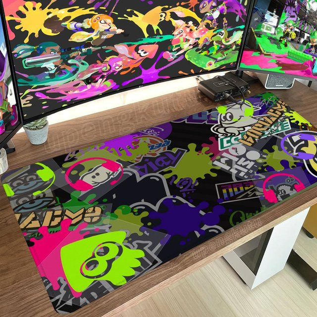 XXL Gaming Mousepad mit Anime-Design für Notebook und Tastatur, Schwarz/Mehrfarbig - Bild 1
