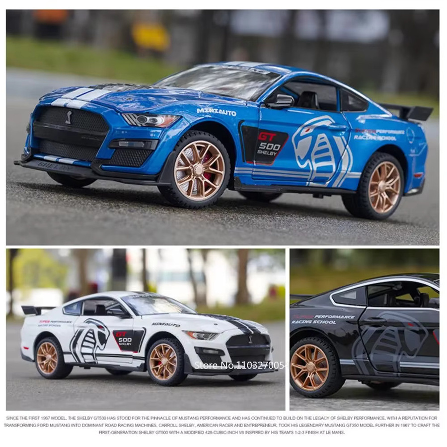 MAKEDA Mustang Shelby GT500, Spielzeugauto, 1:24, mit Licht und Sound - Bild 2