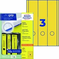 Avery Zweckform Ordnerrückenetikett ultragrip breit/lang in Gelb - Bild 1