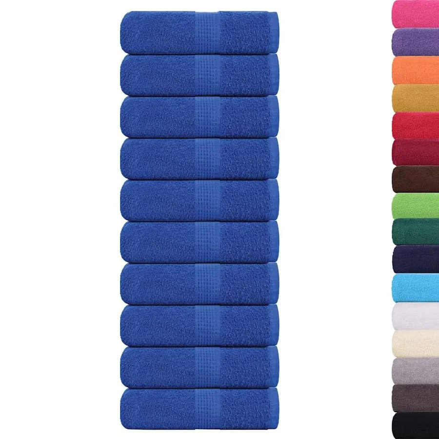 vidaXL FROGN Waschhandtücher 10er Set aus 100% Baumwolle in Blau, B/H: 30 x 30 cm - Bild 2