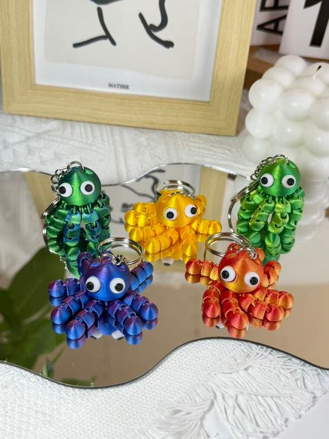 Oktopus-3D-Schlüsselanhänger - Bild 1
