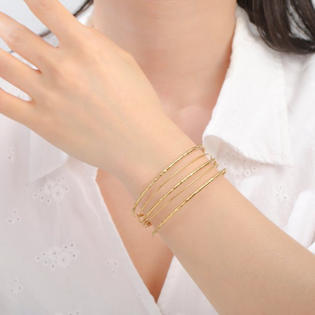 Cazador Manschetten-Armband, Edelstahl, Gold, Damen - Bild 1