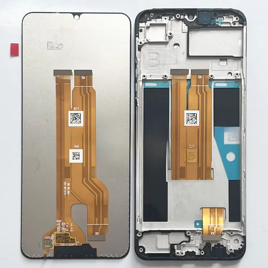 Original IPS LCD Display Bildschirm mit Rahmen und Touch Panel für Oppo Realme C63 4G, Realme C65 4G/5G und Realme C61 RMX3939 in Schwarz - Bild 3