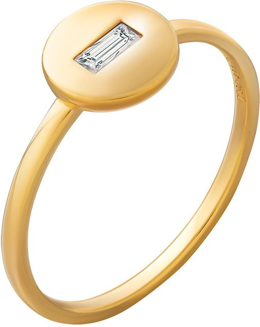 Cai Ring 925 Silber, gelb vergoldet, Zirkonia, Boho, Unisex - Bild 1