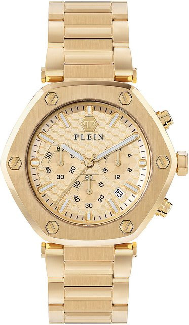 Philipp Plein Chronograph, Quarz, Edelstahl, Gold, 42 mm, Unisex - Bild 1