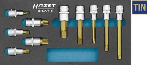 Hazet Steckschlüssel-Bit-Einsatz-Set 1/2 Zoll 10-teilig 163-221/10 - Bild 1