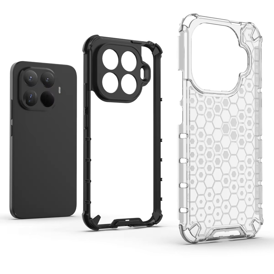 Stoßfeste Waben-Schutzhülle für Xiaomi 15T, 14T und 14 Pro in Transparent - Bild 3