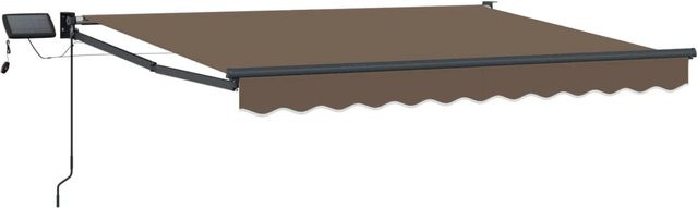 vidaXL Manuelle Gelenkarmmarkise mit LED-Beleuchtung in Taupe aus Polyester und Aluminium - Bild 1