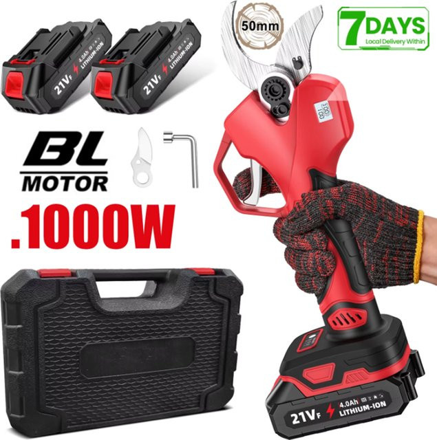 Kabellose elektrische Gartenschere für Makita LXT Akkus in Rot mit bürstenlosem Motor für Obst und Bonsai - Bild 1