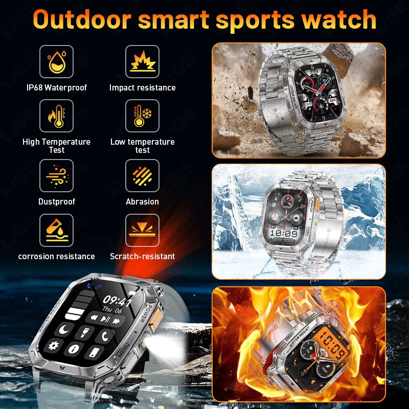LIGE Smartwatch, Edelstahl, Silber, Herren - Bild 4