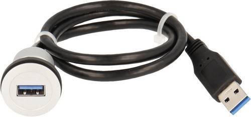 Georg Schlegel USB 3.0 Buchse A/A mit Kabel in Silber - Bild 1